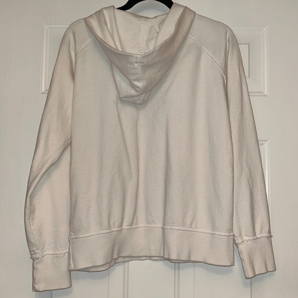 Lakegirl Cotton Hoodie M White Navy Casual Lake Leisure Lounge Gym - Picture 7 of 11